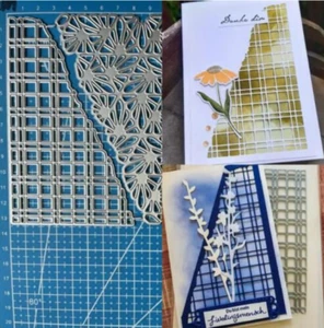 Grid Flower Frame Metal Cutting Die Stencil Embossing Scrapbooking Card Craft UK - Picture 1 of 5