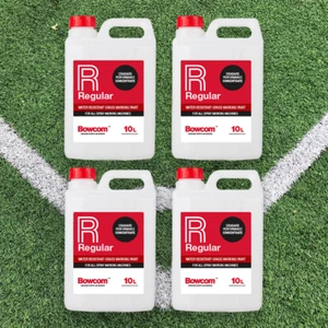 4 x 10 Lt Concentrate Bowcom Heavy Duty Pitch Grass Line Marking Paint White - Picture 1 of 3
