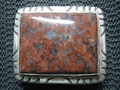 FIVELA DE CINTO HIPPIE PRATA ESTERLINA RUBI VERMELHO GRANITO NATIVO! VINTAGE! RARO! 158 g! - Imagem 1 de 4