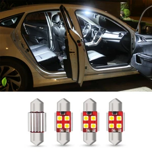 Festoon 4pcs 31MM DE3175 Map/Dome Light LED Bulbs Interior 6000K White Canbus - Picture 1 of 10