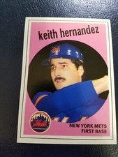 Keith Hernandez New York Mets 1989 Baseball Cards Magazine White Border