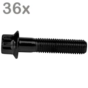 36 pernos de llanta dividida M7x32 acero negro para BBS Rial Schmidt O.Z. Dynatech Carline - Imagen 1 de 5