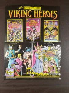 The Last of the Viking Heroes 1987 Genesis West Comics Promo Poster - Picture 1 of 2