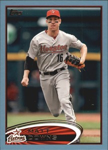 2012 Topps Update Wal Mart Blue Border Astros Baseball Card #US244 Matt Downs