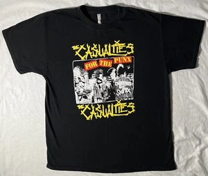 *RARO* Camiseta The Casualties “FOR THE PUNX” Negra Talla L Grande Punk Rock - Imagen 1 de 3