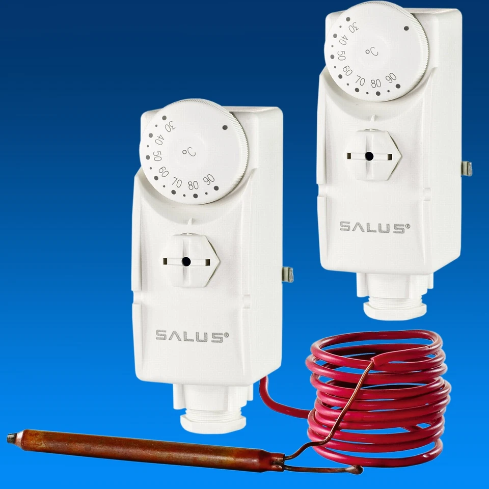 Salus Rohr Anlegethermostat AT10 / AT10 F mit / ohne Fernfühler Temperaturregler - Bild 1 von 1