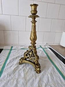 Chandelier époque XIXème doré ancien en bronze /hauteur :35cm - Photo 1/5