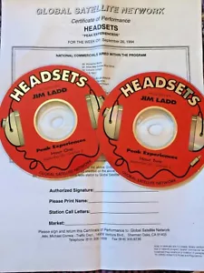 RADIO SHOW: JIM LADD HEADSETS PEAK EXPERIENCES 9/26/94 JIMI HENDRIX, NEIL YOUNG - Picture 1 of 4