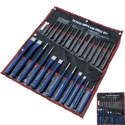28pc Punch & Chisel Cold Chisels Cente Pin Taper Parallel Set CT2929 - Image 1 of 3