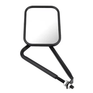 ⁺Rectangular Door Less ShakE Proof Side Rear View Mirror For TJ JK JKU - Picture 1 of 13