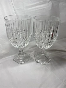 Vintage Forstoria Stratton Crystal Wine/Water Goblets Set Of 2 - Bild 1 von 3