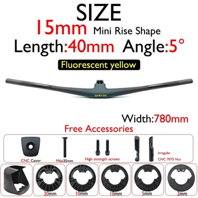 Vástago de manillar de carbono integrado para bicicleta de montaña SYNCROS 15/25 mm ángulo de 4°/5° Foto 1 de 4