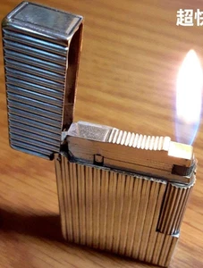 Funktionierendes S.T.Dupont Gasfeuerzeug Silber Gatsby ohne Box - Bild 1 von 11