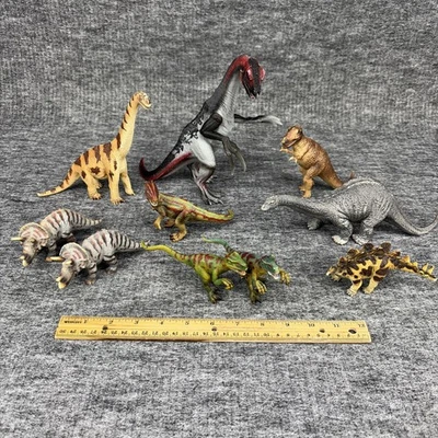 Lot of 10 Schleich Toy Dinosaurs - Stegasaurus, Raptor, Triceratops, & More! - Image 1 of 4