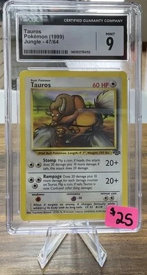 Tauros Jungle 47/64 CGC Mint 9 - Image 1 of 2
