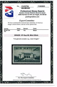 EXCEPTIONAL GENUINE SCOTT #C34 MINT PRISTINE OG NH PSE CERT GRADED XF-SUPERB 95 - Picture 1 of 3