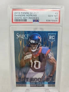 PSA 10 2013 Panini Select DEANDRE HOPKINS White Hot Rookies #2 POP 10 - Imagen 1 de 2