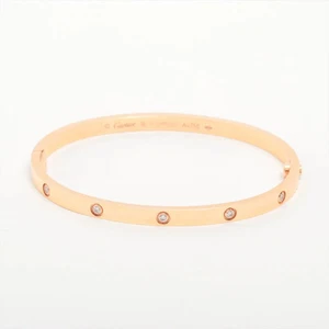 Cartier Love SM Volldiamant Armband 750(PG) 17,0g 16 mit Schraubendreher - Bild 1 von 7