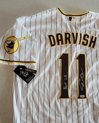 Yu Darvish Signed San Diego Padres Jersey With BEAT LA Inscription PSA Auto COA - Image 1 of 4