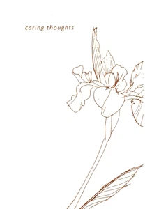 Sympathy Caring Thoughts Gold White Canna Lily Hallmark Greeting Card - Picture 1 of 3