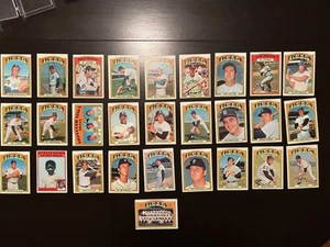 1972 Topps Baseball Detroit Tigers Team Set of 28 Cards Kaline LoLich Horton - Picture 1 of 3