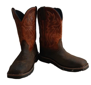 Botas Wolverine Rancher Puntera de Acero Cuero Marrón Talla 11M ASTM F2413-18 - Imagen 1 de 18