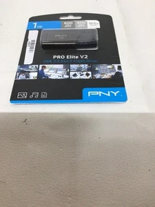 PNY -PRO Elite V2 1TB - USB 3.2 GEN 2,Flash Drive - BlackP-FD1TBPROV2-GE (43677) - Afbeelding 1 van 3
