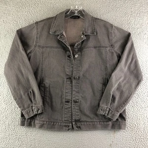 Eileen Fisher Tucker Jeansjacke Damen XS grau Bio Baumwolle Stretch klassisch - Bild 1 von 11