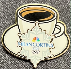 BEAUTIFUL MILAN CORTINA 2026 WINTER OLYMPIC NBC ESPRESSO MEDIA PIN - Picture 1 of 1