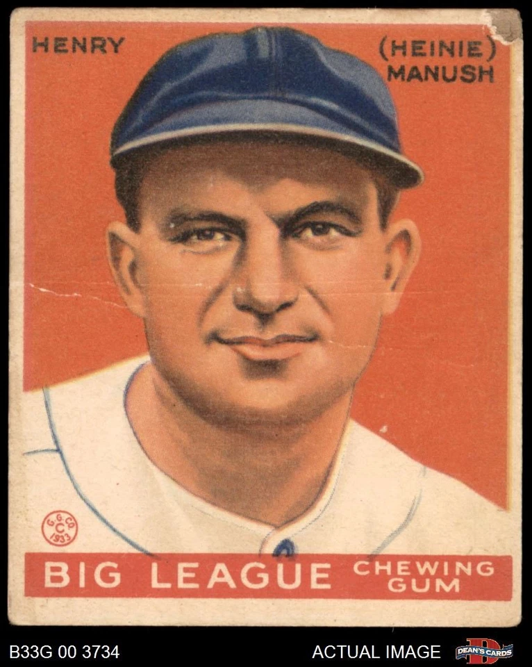 1933 Goudey #187 Heinie Manush Senadores Salón de la fama 1,5 - justo Foto 1 de 1