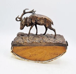 ANTIGUO SECADOR DE TINTA DE ESCRITORIO CONTINENTAL DE BRONCE FUNDIDO RENO c1910 - Imagen 1 de 7