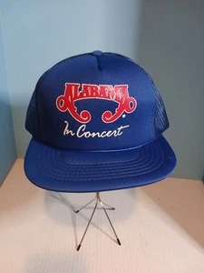 Vintage 1980er Alabama In Concert blaue Tour Snapback Truckermütze - - Bild 1 von 8