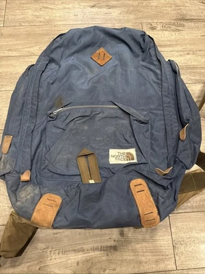 Vintage 70s The North Face Brown Label Hiking Backpack Day Pack Green Metal Cage - Image 1 of 4