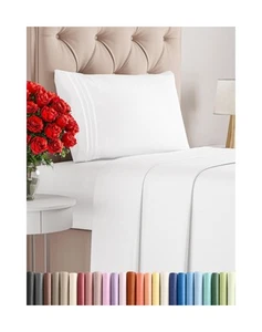 Twin Size 3 Piece Sheet Set - Comfy Breathable & Cooling Bed Sheets Set - Hot... - Picture 1 of 8