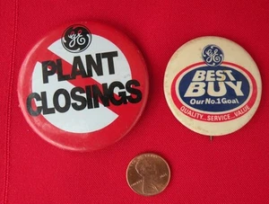 Botones retrocesores vintage GENERAL ELECTRIC GE celuloide Best Buy - Imagen 1 de 2