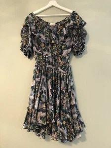 Faith Connexion Off The Shoulder Frill Ruffle Silk Dress, NEW Retail $840 (XS) - Picture 1 of 11