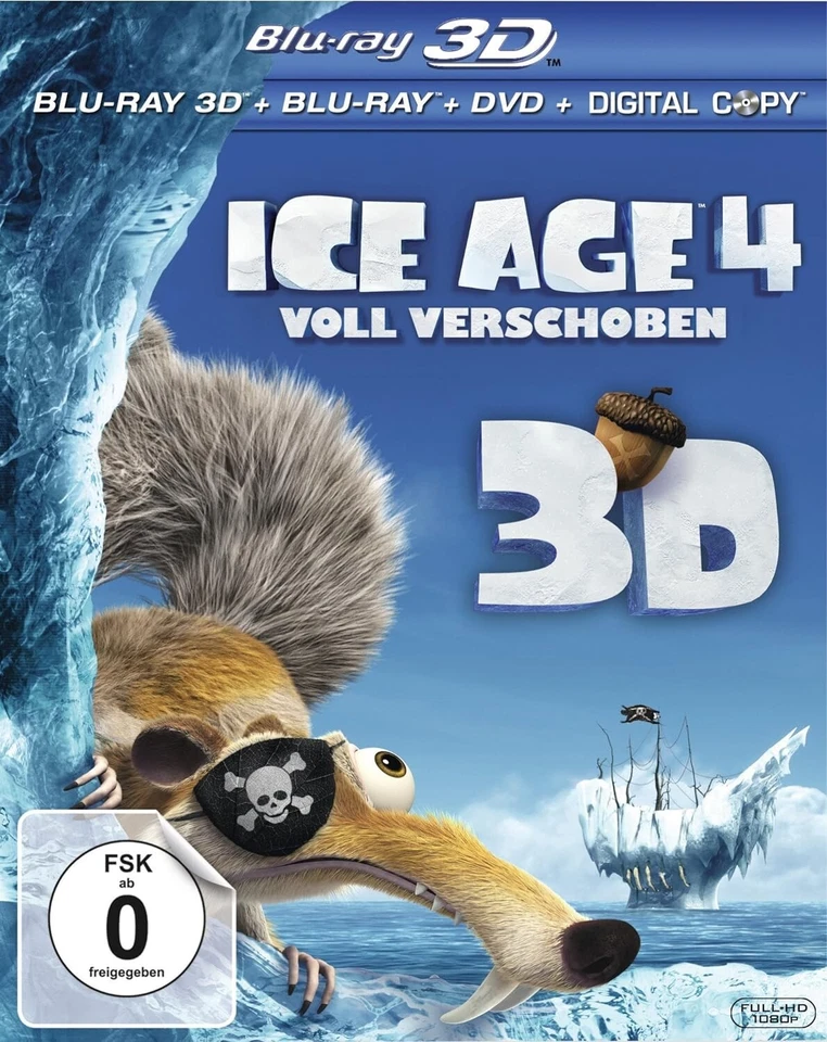 Ice Age 4 - Voll verschoben ( 3D BLU-RAY + BLU-RAY + DVD) neu/ovp - Bild 1 von 1