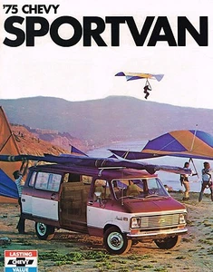 1975 Chevy Van SPORTVAN Brochure w/ Color Chart: G10, G20, G30, G-10,20,30,SPORT - Picture 1 of 3