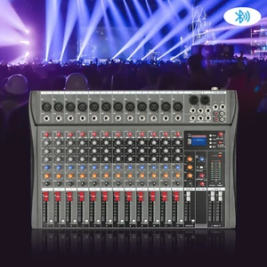 7/8/12Channel Professional Audio Mixer w/ Bluetooth Effects USB MP3 Input 48V - Picture 1 of 52