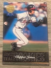CHIPPER JONES Gold Leaf Rookies! 1993 DONRUSS LEAF #19 Rare Insert BRAVES