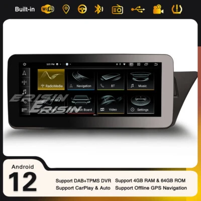 10.25" 64GB Android 13 Car Stereo For Audi A4/A5/B8 DAB+ Satnav BT5 CarPlay WiFi - Image 1 of 4