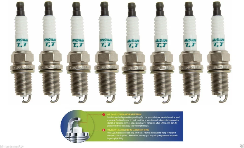 Denso 铱 TT 火花塞 ITV20TT / 4719 8 件套 日本制造 — 第 1/4 张图片