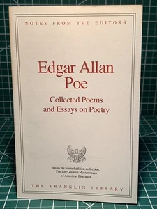 Franklin Library: Edgar Allan Poe Collected Poems & Essays Editor’s Notes - Picture 1 of 1