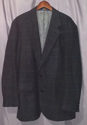 Pendleton Hombre Talla 46L 2 Botones Hecho en EE. UU. Azul/Gris Usado en Excelente Condición LS Abrigo Deportivo de Lana! Foto 1 de 4