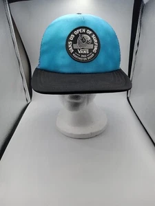 Vans 2015 US Open of Surfing Huntington Beach Trucker Hat Blue--Snap-Back Mesh - Picture 1 of 12