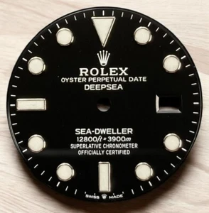 ROLEX Original 126660 DEEPSEA SEA-DWELLER Watch Dial Parts Mens Black - Picture 1 of 6
