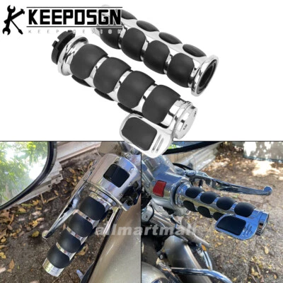 1'' 25mm Motorcycle Handlebar Grips Throttle for Harley Davidson Dyna Softail - Image 1 of 4
