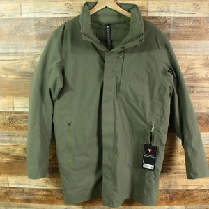 New Lululemon Mens Goose Down Jacket Coat Size L Winter green Full Zip Button - Picture 1 of 17