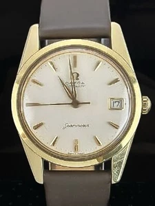 Vintage Omega Seamaster, Automatic - white dial, with date, Gold Plated, 1959 - Afbeelding 1 van 23