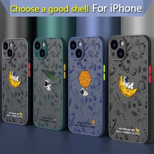 For iPhone 15 14 13 12 11 Pro Max XS 8 Astronaut Luxury Acrylic Slim Case Cover - Picture 1 of 11